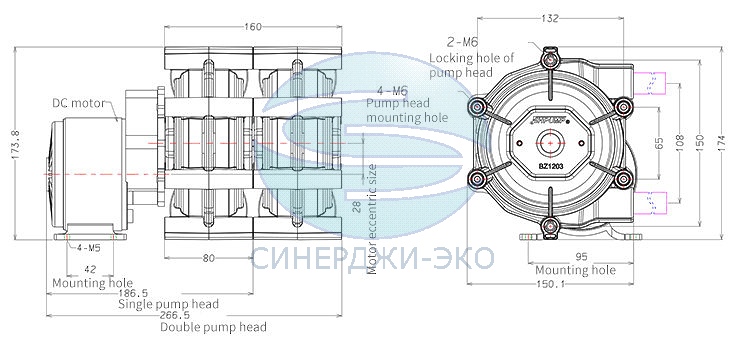 Насос перистальтический BZ1203-2/ZL
