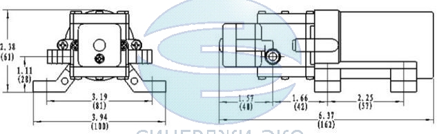 Насос диафрагменный самовсасывающий FLO-2202-1 12V с краником