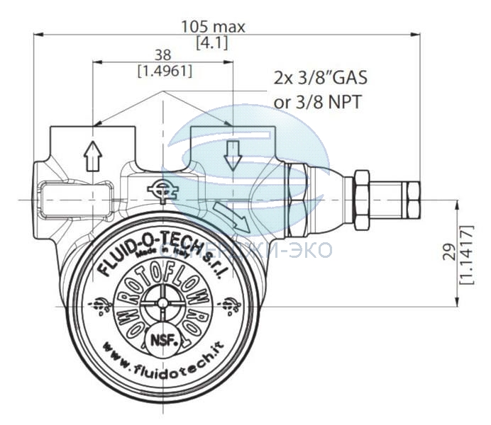 Насос роторный Fluid-O-Tech, модель PA3501