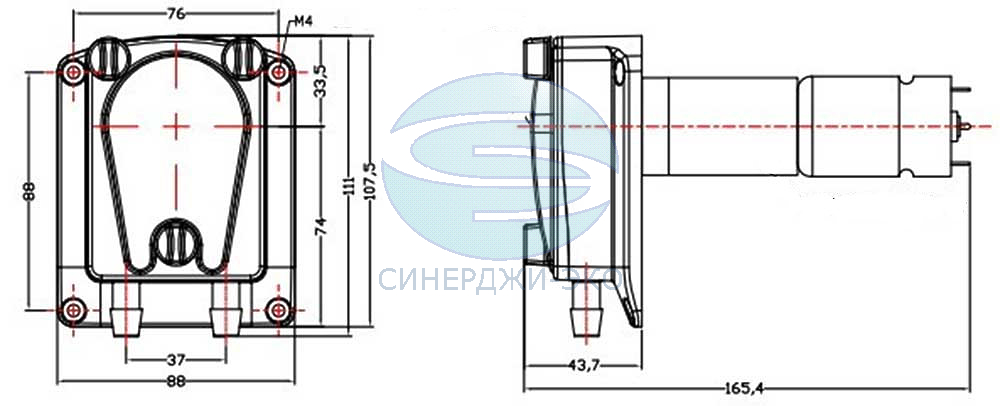 Насос перистальтический 304K/ZLX-24v