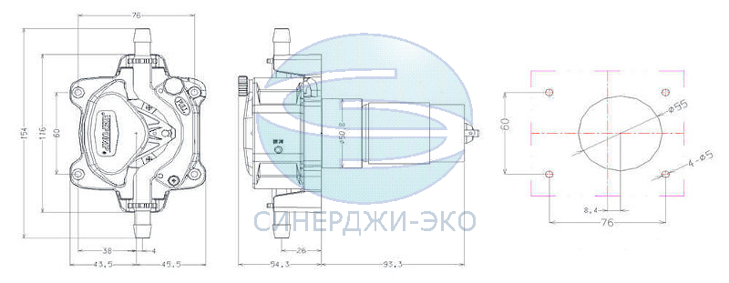Насос перистальтический 603Z/ZL-24v 